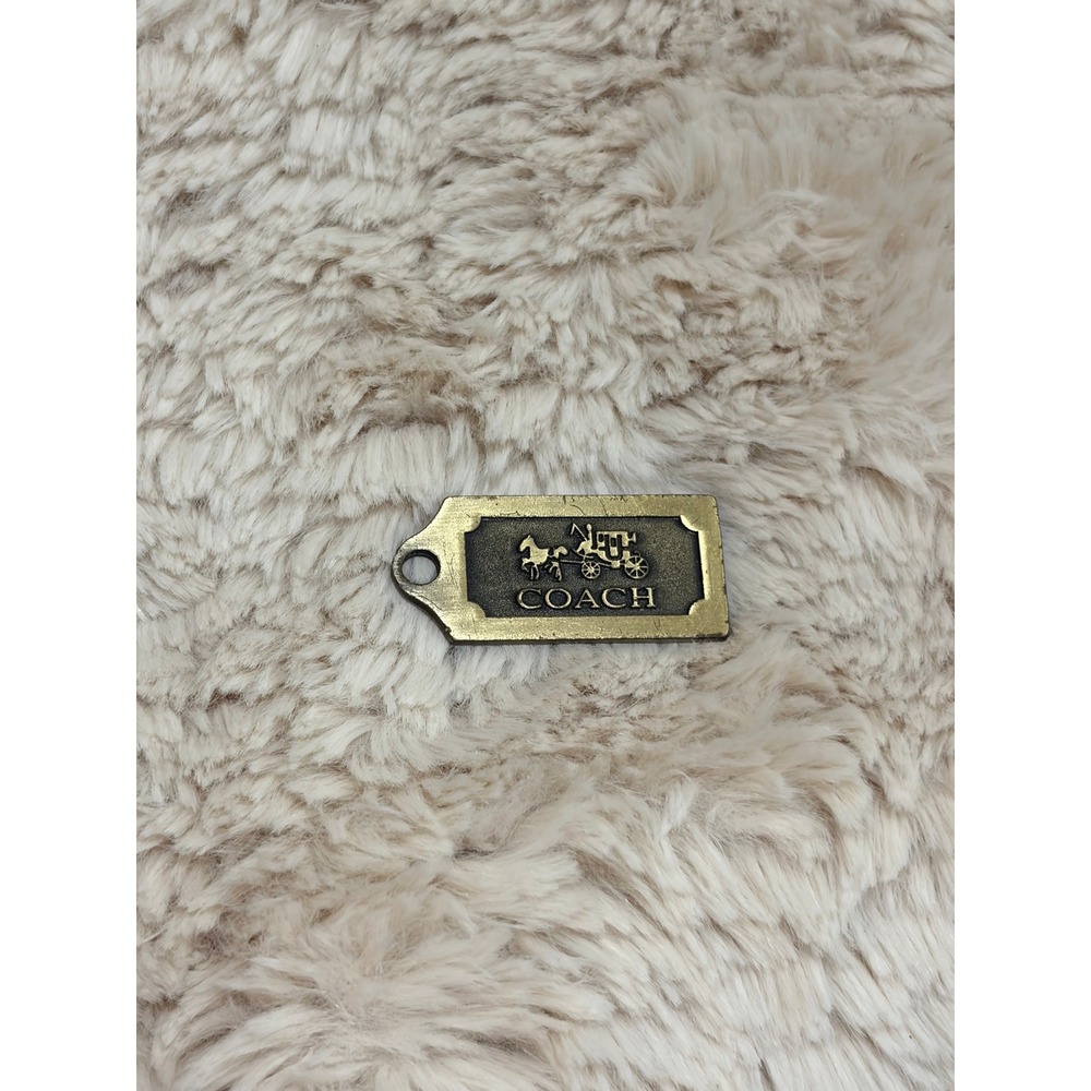 Vintage Coach Antique Brass Metal Horse Carriage Hangtag Bag Charm Y2K Coquette